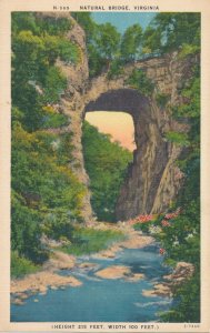 Natural Bridge VA, Virginia - 215 Feet High - 100 Feet Wide - Linen