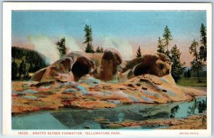 c1910s J.E Haynes Grotto Geyser Formation Geothermal Yellowstone Park 14029 A222