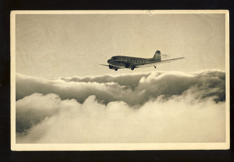 American Airlines Postcard, In Flight With The Flagship Fleet, 1942!, Airliners