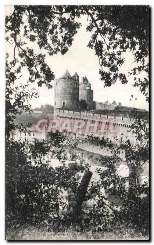 Old Postcard Fougeres around a Chateau