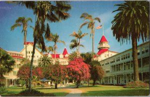 Hotel Del Coronado California World Famous Patio Chrome Postcard