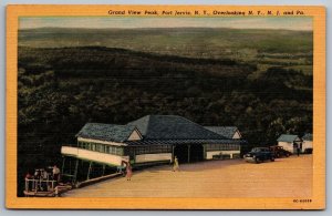 Grand View Peak Port Jervis New York NY Mountains 200 miles Scenery Postcard