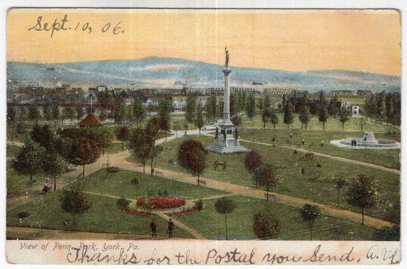 York, Pa, View of Penn Park