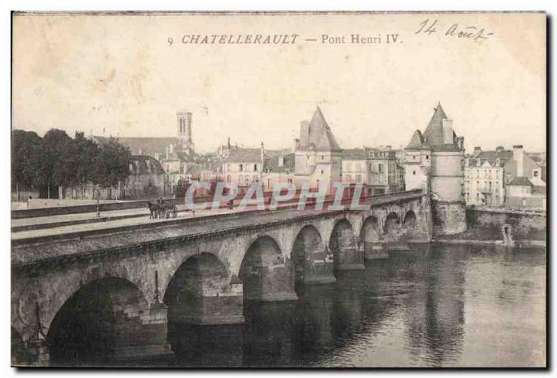 Old Postcard Chatellerault Pont Henri IV