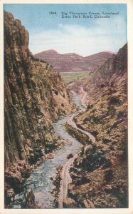 Big Thompson Canon Loveland Estes Park Rd Colorado White Border Postcard Unused