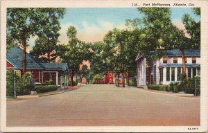 Fort McPherson Atlanta GA Georgia c1946 R&R News Linen Postcard H50