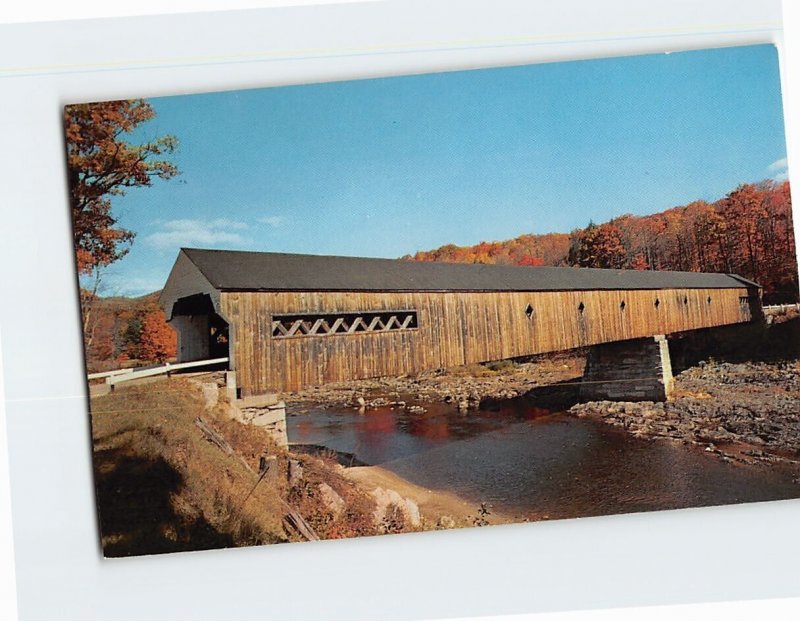 Postcard Old Covered Bridge in West Dummerston Vermont USA