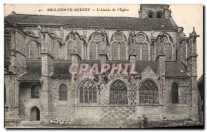 Postcard Old Brie Comte Robert L & # 39Abside L & # 39Eglise