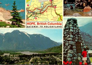 Canada British Columbia Hope Multi View With Map