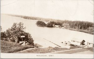 Malachi Ontario ON Malachi Lake Unused Real Photo Postcard F86 *as is