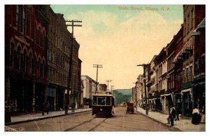 Postcard SHOPS SCENE Ithaca New York NY AS7306