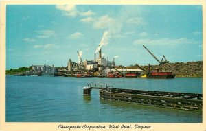 1963 West Point Virginia The Chesapeake Corporation Occupation Postcard 25-11949