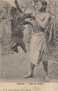 Dikombi Angola Africa Animal Slaughter For Fashion Old Postcard