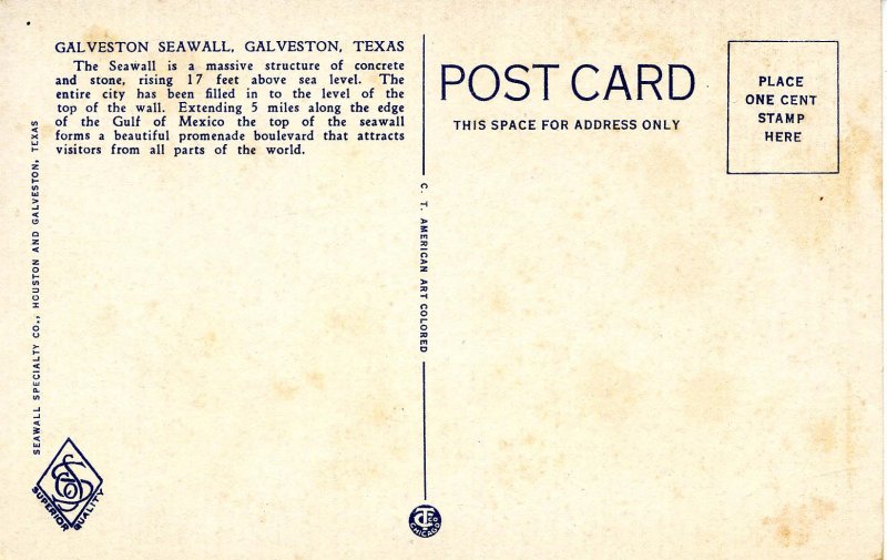 TX - Galveston. Seawall.