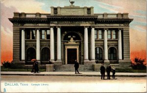 Vtg Dallas Texas TX Carnegie Library pre-1908 Raphael Tuck Postcard