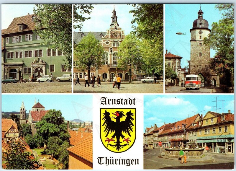 c1970s Arnstadt, Ilm-Kreis, Thuringia Germany Greetings Multi View 4x6 PC Vtg M6