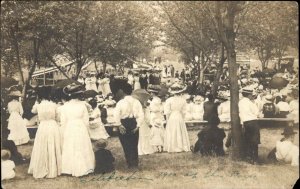 Moorhead Iowa IA Cancel Outdoor Celebration c1910 Real Photo Postcard