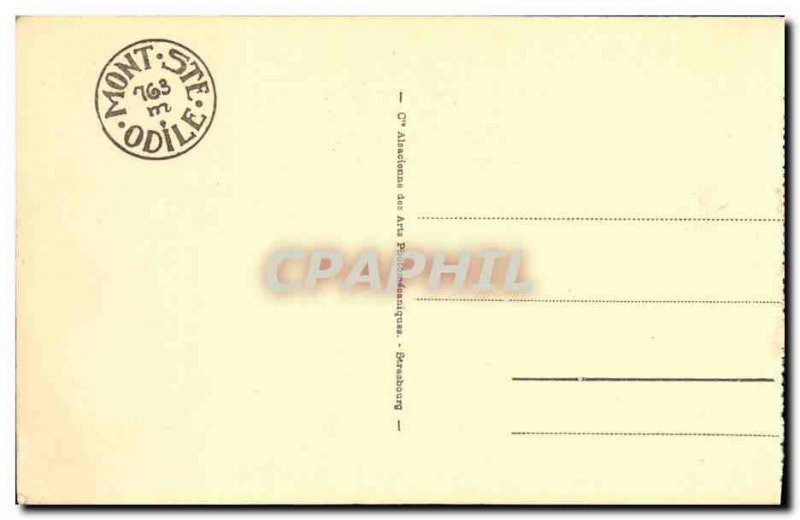 Old Postcard Mont Sainte Odile The Wachtstein