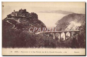 Old Postcard Panorama Eze and Cap Ferrat Views From The Grande Corniche