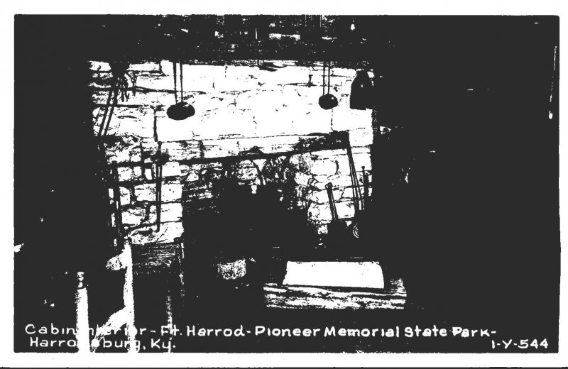 Kentucky Harrodsburg Pioneer Memorial State Park Fort Harrod Cabin Interior R...