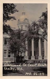 Shelby North Carolina view of Cleveland Co Court House real photo pc Z26380