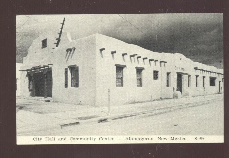 ALAMAGORDO NEW MEXICO CITY HALL COMMUNITY CENTER VINTAGE POSTCARD NM