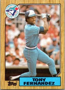 1987 Topps Baseball Card Tony Fernandez Toronto Blue Jays sk3412