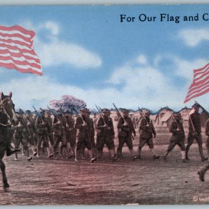 c1910s WWI For Our Flag and Country Military Army March Underwood US Camp A195