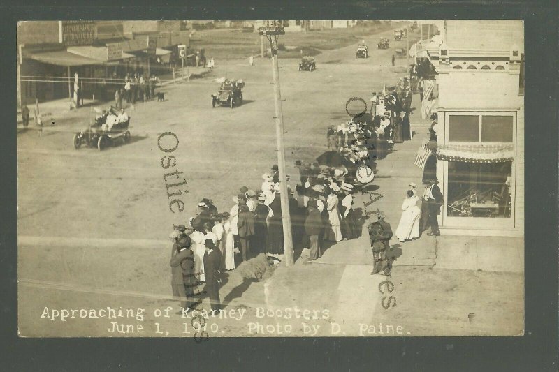 Kearney NEBRASKA RP 1910 AUTOMOBILE RALLY Boosters Parade nr Gibbon Elm Creek