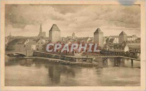 Postcard Old Strasbourg Covered Bridges