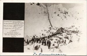 Chilcoot Summit Pass Klondike Gold Rush BC Alaska c1927 Cancel Postcard E78
