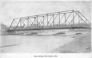 Huntingdon Quebec Canada New Bridge Vintage Postcard AA109010