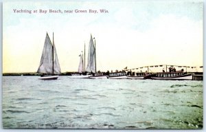Postcard - Yachting at Bay Beach - Green Bay, Wisconsin