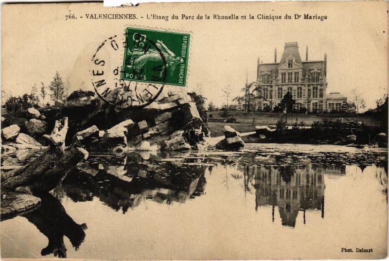 CPA VALENCIENNES - L'Etang du Parc de la Rhonelle et la Clinique du Dr (136771)