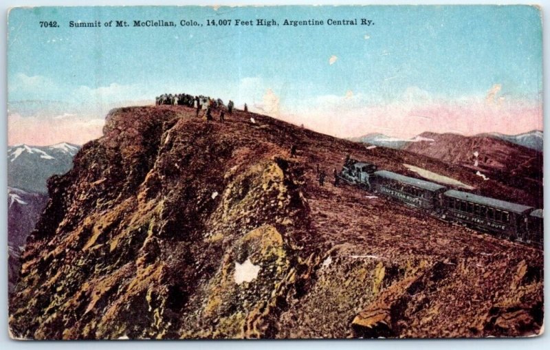 Postcard - Summit of Mt. McClellan, Argentine Central Ry. - Colorado