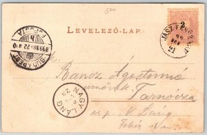 Budapest Hungary 1899 Postcard Deak Monument Statue