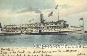 Steamer Toronto, ThoUSA nd Islands, New York, NY USA Steam Ship 1906 light we...