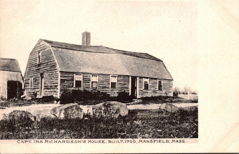 Massachusetts Mansfield Captain Ira Richardson's House 1908