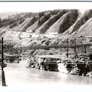 c1940s Chimney Creek Bridge British Columbia RPPC Real Photo Postcard A92