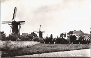 Netherlands Horn Molens Windmill Vintage RPPC 09.38