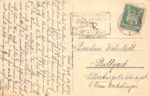 A163 Germany 1924 Baden-Baden General view vintage postcard