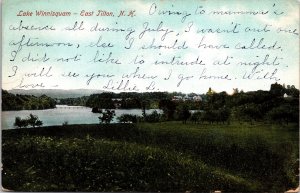 VINTAGE POSTCARD LAKE WINNISQUAM EAST TILTON NEW HAMPSHIRE c. 1905