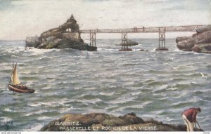 BIARRITZ, Passerelle et Rocher De Ka Vierge, 1900-10s; TUCK 7584