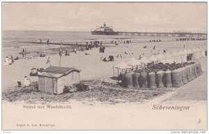 SCHEVENINGEN, Zuid-Holland, Netherlands, 1900-1910's; Strand Met Wandelhoofd