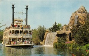 DISNEYLAND Anaheim California 1960s Postcard Mark Twain Steamboat Frontierland