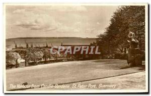 Old Postcard The harbor from candie Bardens st peter port guernsey Guernsey