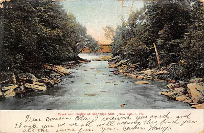 Creek, Bridge at Kennedys Mill New Castle, Pennsylvania PA