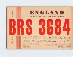 Postcard BRS 3684 Torquay England