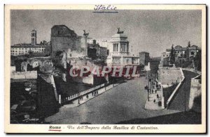 Old Postcard Roma Via Dell ™ 39Impero Dalla Basilica Di Costantino