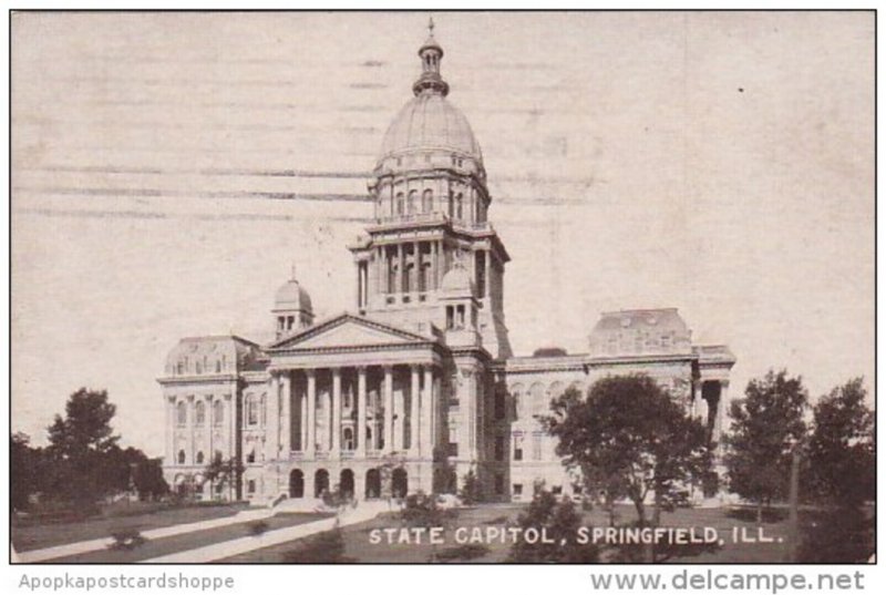 Illinois Springfield State Capitol 1907